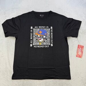 Waimea T Shirt Mens 2XL Black All Money In No Money Out Bear Graphic Streetwear